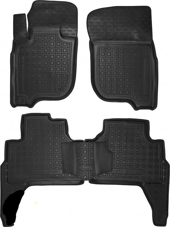 Set tappetini di gomma su misura per Mitsubishi Pajero Sport (2016+)